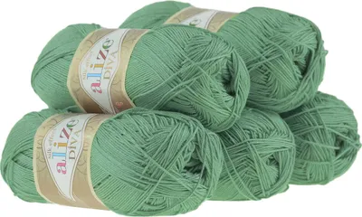 5 x 100g Strickgarn ALIZE DIVA  blassgrün