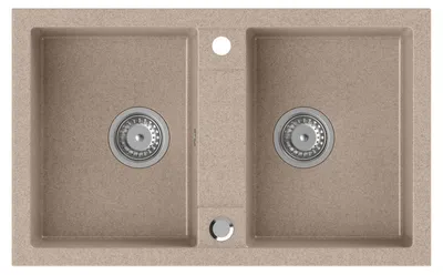 Produktbild von Sapho Doppel-Granitspüle, 78x48cm, beige