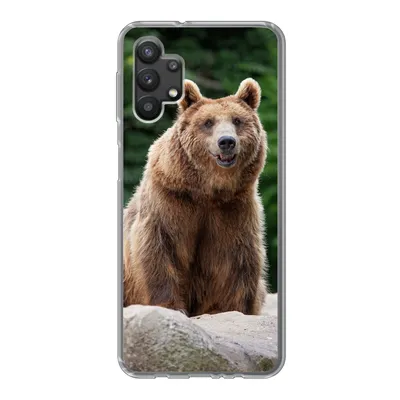 Produktbild von MuchoWow® Handyhülle Schutzhülle Hülle für Samsung Galaxy A32 5G Wald - Bär - Steine Silikon Softcase Handy Hülle - Softcase