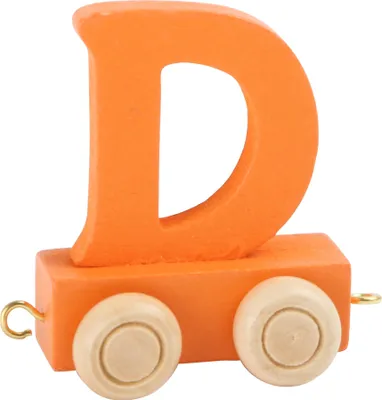 Produktbild von Small Foot Design 10354 'Buchstabenzug bunt' Holz Buchstabe D, orange (1 Stück)