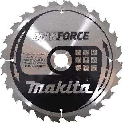 Produktbild von Makita Kreissägeblatt MAKFORCE 270/30 mm, 24 Zähne, 1,8 mm, Holz