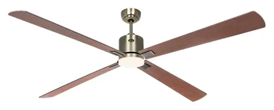 Immagine prodotto di Ventilatore da soffitto ECO NEO III 180 in ottone anticato - Noce/Ciliegio con WiFi e luce