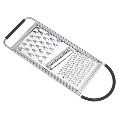 Productafbeelding van Kaasrasp plat - Rasp voor kaas en groenten - Roestvrij staal - Antislip handvat - Zwart
