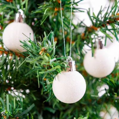 Immagine prodotto di Set di decorazioni per l'albero di Natale - bianco scintillante - 17 pezzi per set
