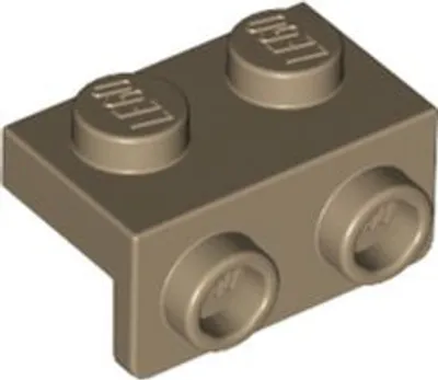 Produktbild von LEGO: 20x Winkelplatte dunkles Beige 1x2 / 1x2