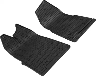 Produktbild von für Ford Transit Custom ab 11/2012 Passform PETEX Gummimatten 2-teilig schwarz Allwettermatten Gummifußmatten