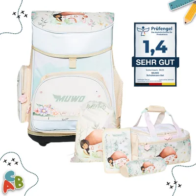 Produktbild von MUWO "Lil Fairy" Kinder Schulranzen Set 5tlg. | MW-356
