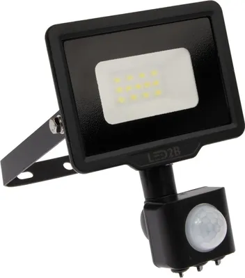 Zdjęcie produktu dla Naświetlacz LED 10W 800lm 6000K IP44 Czarny z czujnikiem ruchu LED2B KOBI MHC