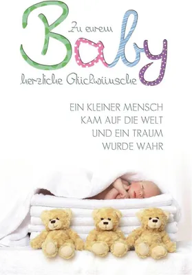 Produktbild von Geburt – Baby – Freudiges Ereignis - Glückwunschkarte im Format