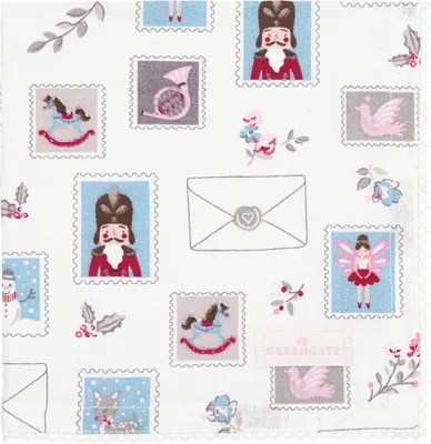 Produktbild von Napkin with lace Xmas letter white