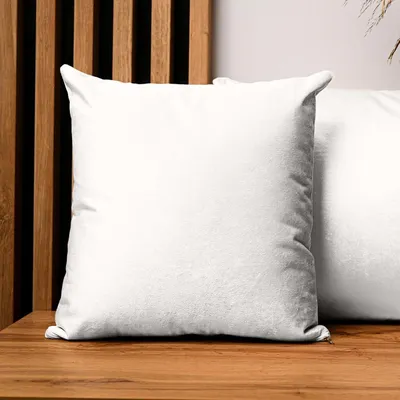 Produktbild von Design-Set mit 2 dekorativen Kissenbezügen, 50x50 cm, in Weiß, aus Samt