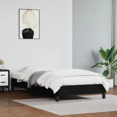Produktbild von The Living Store Bettgestell Schwarz 100x200 cm Kunstleder