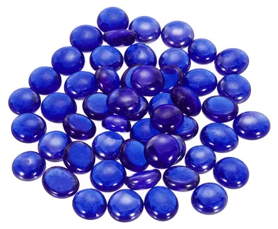 Flache Glaskiesel 12–14 mm, marineblau, 50 Stück für Vasen & Aquarien