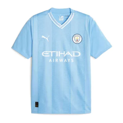 Produktbild von Puma MCFC Home Shirt Replica Herren Home Shirt - 770438 01 Team Light Blue- Puma Weiß, Farbe:Hellblau, Textil:S