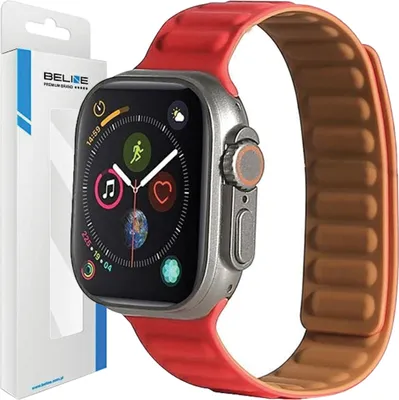 Produktbild von Beline Apple Watch Magnetband 42/44/45/49Mm Rot