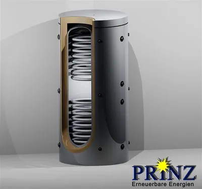 Produktbild von Pufferspeicher 1000 Liter mit 2 Wärmetauschern für Solar und Isolierung