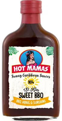 Zdjęcie produktu dla HOT MAMAS Sunny Caribbean Sauces St. Kitts Sweet BBQ Flasche 195ml