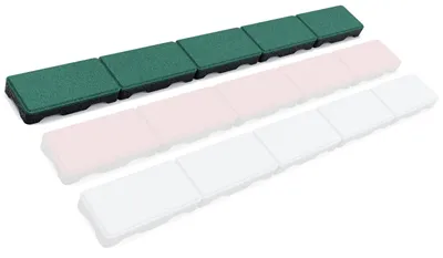 Zdjęcie produktu dla Krawężnik ogrodowy 100x10x3,6cm - Guma - Zestaw 10 sztuk - Obrzeże do rabat