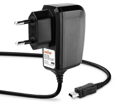Produktbild von subtel GPS Ladegerät kompatibel mit Garmin Edge Drive DriveAssist DriveSmart Nüvi Oregon eTrex GPSMAP Navigator Ladekabel Mini USB Netzteil Navigationsgerät Auflader 1A / 1000mA Anschluss Stecker