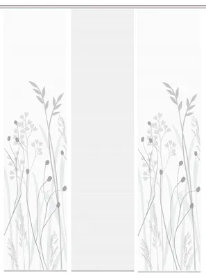 Produktbild von Schiebegardinen GRASIL, halbtransparent, Höhe 260 cm, grau Bambusoptik