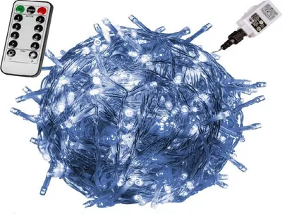 Obrázok produktu pre VOLTRONIC Vianočná reťaz 20m, 200 LED,studená biela, ovládač