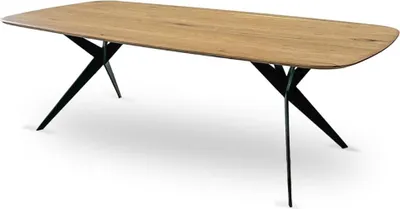 Produktbild von Esstisch 260x100 Bootsform Eiche Hell Geölt Y-Gestell