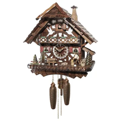 Produktbild von Engstler - 4491/8 - Kuckucksuhr - 8-Tage-Kettenzugwerk - Nussbaum