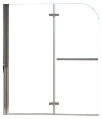 Produktbild von AICA 120cmx140cm Badewannenaufsatz 6mm NANO ESG-glas 2-teilig Faltwand Mit Handtuchhalter Badewannenfaltwand Duschwand