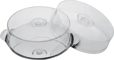 Produktbild von APS Tortenplatte mit 2 Hauben 7+11cm Edelstahl/Kunststoff Ø30cm