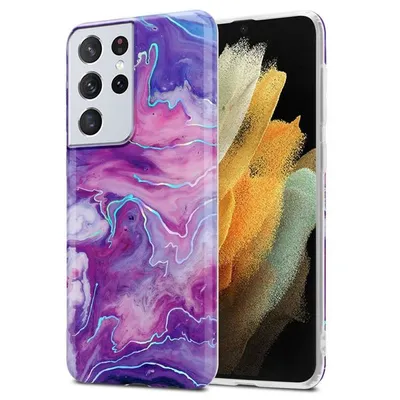 Immagine prodotto di Cadorabo custodia protettiva per Samsung Galaxy S21 ULTRA in TPU viola Custodia per cellulare Custodia Cover