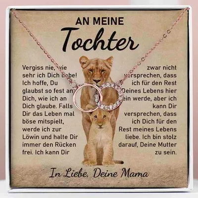 Produktbild von Damen Halskette aus Roségold mit Zirkonia-Kristallen - An meine Tochter - LILLIA_FOREVERNECKLACE