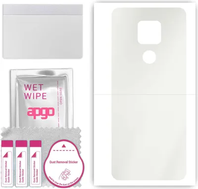 Produktbild von apgo Rückseite Schutzfolie, Matt, kompatibel mit Motorola Moto G Play, Hinten Hydrogel-Displayschutzfolie mit Positionierhilfe, kratzfest, einfache Montage