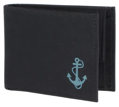 Immagine prodotto di oxmox portafoglio New Cryptan RFID Protect Pocketbörse Freedom Anchor Print Cyan Black nero