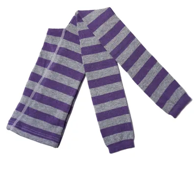 Produktbild von Kinder Leggings für Mädchen in verschiedenen Design Lila-Grau Blockringel Größe 134-146