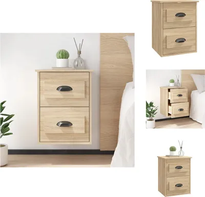 Produktbild von vidaXL Wand-Nachttisch Sonoma-Eiche 41,5x36x53 cm -  Nachttische