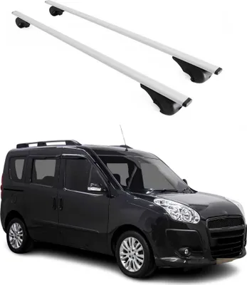 Produktbild von Dachträger Grundtäger für Fiat Doblo 2010-2022 75kg Metall Silber 2 tlg
