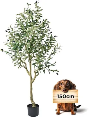 Obrázek produktu pro Umělý olivovník 150 cm – umělá rostlina jako okázalá dekorace