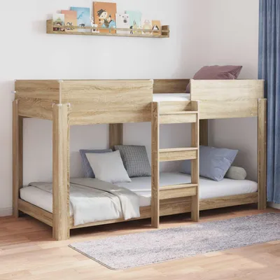 Produktbild von "WINTER SALE"Etagenbett für Kinder - elegante Design - Einzelbett/Bettgestell - Sonoma-Eiche 90x200cm Holzwerkstoff - Klassische Betten DE7911812