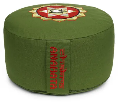 Zdjęcie produktu dla Poduszka do medytacji „Czakra serca” (Anahata) – zielona