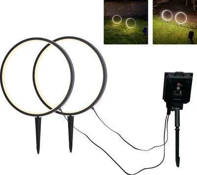 Produktbild von Northpoint Solar LED Wegeleuchte Gartenleuchte Außenbeleuchtung warmweiß wasserdicht mit Akku