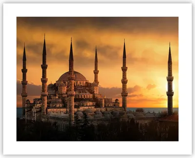 Produktbild von Poster - Poster ohne Rahmen - Sonnenuntergang istanbul türkei reise - 50x40 cm - Wand Bild - Wanddeko - Wandbilder - Kunstposter - Wandposter - Bilder - Kunstdruck - Wandbild - P2XAA50x40-2846