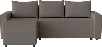 Produktbild von FEDVE Ecksofa Goka Lux L aus Bouclé-Stoff mit Schlaffunktion und 2 Bettkästen, Braun