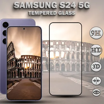 Zdjęcie produktu dla 1-pak SAMSUNG S24 5G Szkło ochronne na ekran - Szkło hartowane 9H - Super jakość 3D