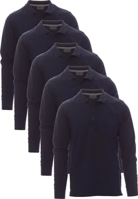 Produktbild von Mivaro Herren Poloshirt 5er Pack Langarm - Langarmshirt mit Polo-Kragen aus 100% Baumwolle - Regular Fit, atmungsaktiv, pflegeleicht, verschiedene Farben, bis 5XL