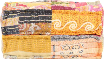 Produktbild von vidaXL Pouf 60x70x36 cm Patchwork Stoff