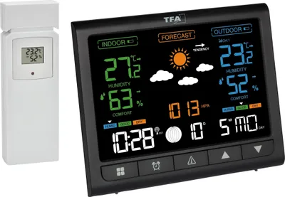 Immagine prodotto di TFA CONTRAST 35.1171.01 Funk-Wetterstation Vorhersage für 12 bis 24 Stunden Anzahl (35.1171.01)