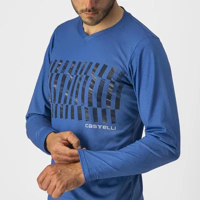 Produktbild von CASTELLI Langarm Fahrradtrikot für den Sommer - TRAIL TECH - Blau L