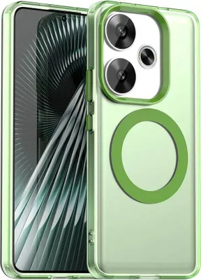 Image de Etui magnétique pour Xiaomi Redmi Turbo 3, étui antichoc fin, mat et translucide Vert