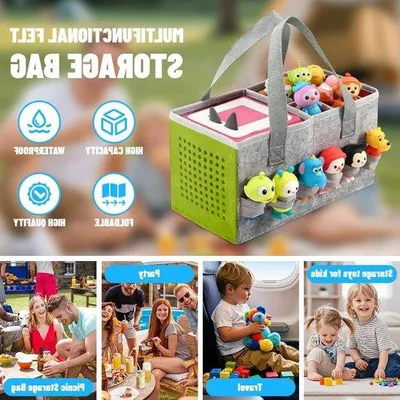 Produktbild von Kindertransportertas für Toniebox und Figuren, Tragetasche mit Griff für Toniebox Starter-Set und Zubehör (Grün)