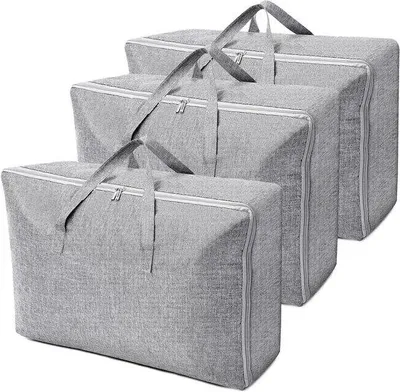 Obrázek produktu pro Sada úložných boxů pro stěhování, 3 ks, 105 l + 84 l + 70 l, skládací, voděodolné, s uchem, ekologické přepravní tašky